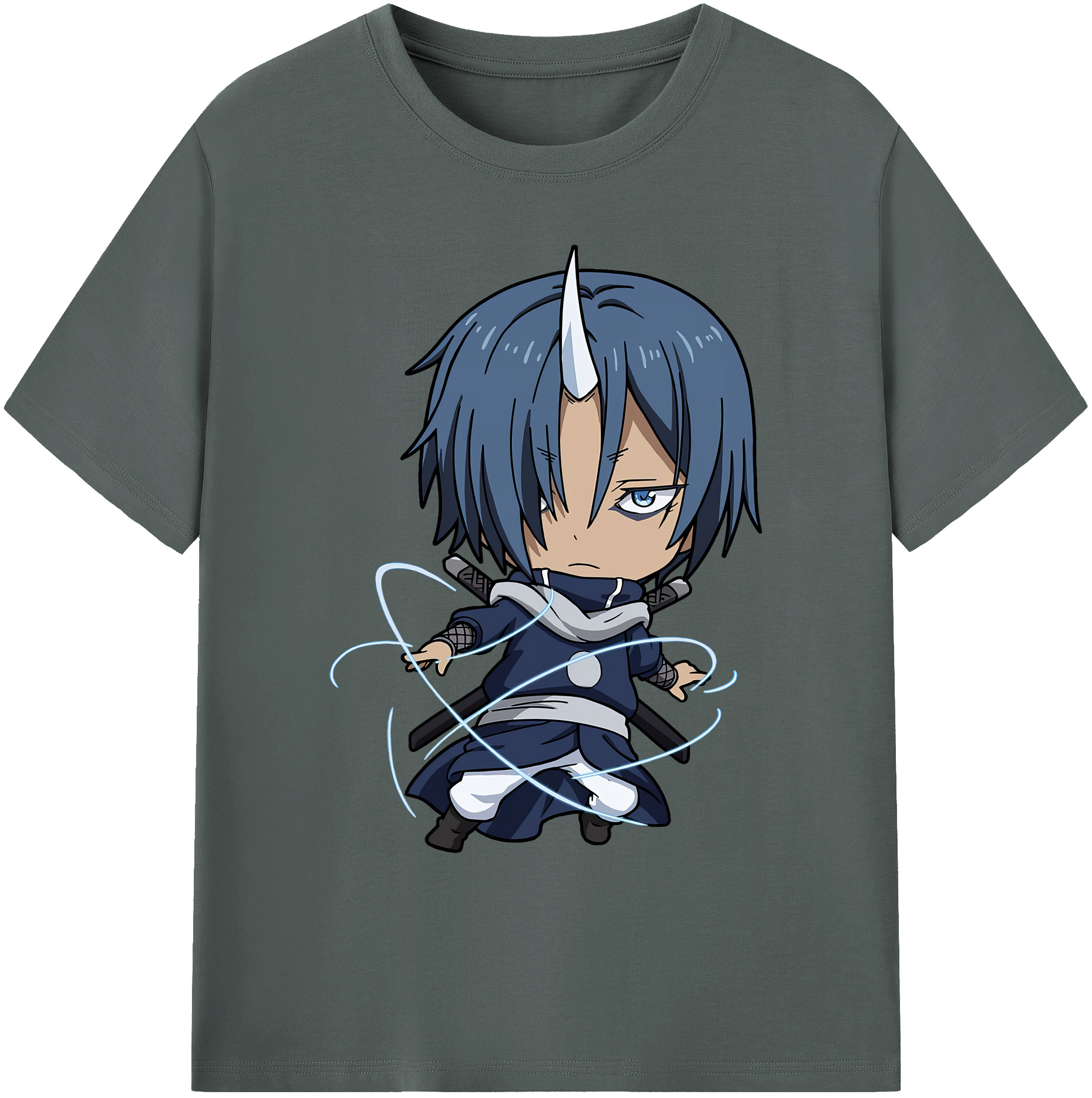 （画像用） 転スラ Regarding Reincarnated to Slime 綿100％ メンズ半袖Tシャツ｜肌触りやわらか＆通気性